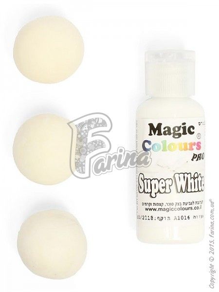 Краситель гелевый пищевой Magic Colours Pro 32г - Белоснежный Белый< фото цена
